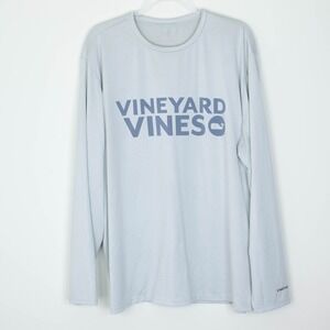 Vineyard Vines Mens Long Sleeve Performance Shirt Size‎ XL Mint Green Whale Logo